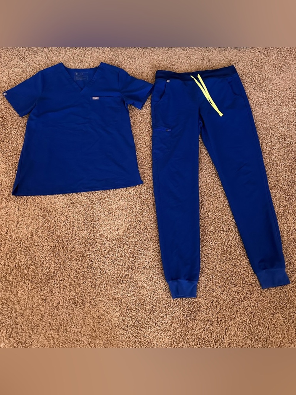 SOLD NA HTF Figs Electric Blue Scrub Set Medium Tall